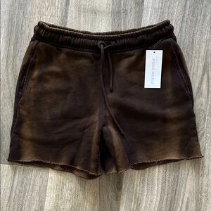 Cotton Citizen ombré Dark Brown Athletic Shorts size small NWT